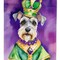 Edge Collections - 28" X 40" - Multicolor - Schnauzer King of Mardi Gras - 1 Piece
